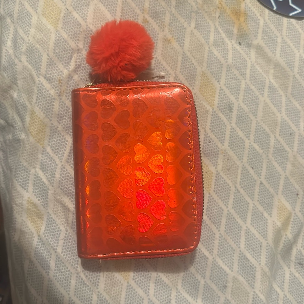 Red hearted Pocket wallet